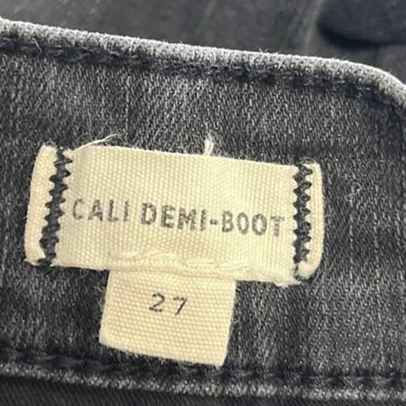 Madewell Women's Black Cropped Cali Demi Bootcut Flared Denim Jeans Size 27 - Picture 6 of 6